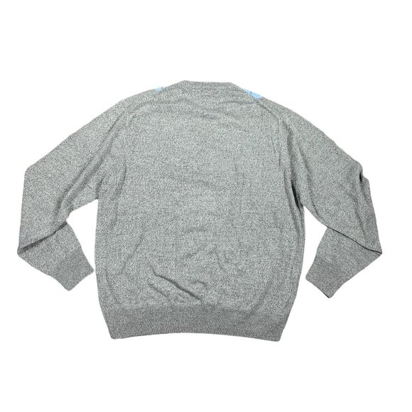 Dockers Large Sweater Gray Argyle Crewneck Diamond - Picture 2 of 4